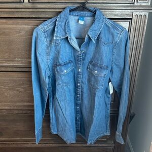 Old Navy Classic Blue Denim Shirt